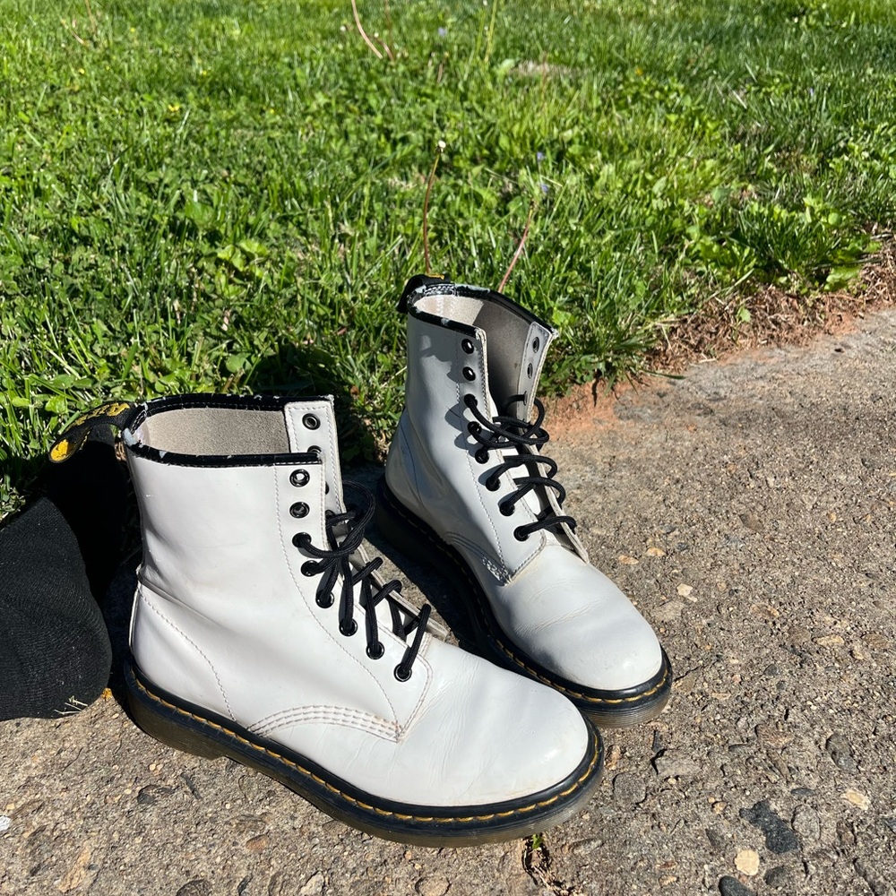 Dr. Martens White Boots